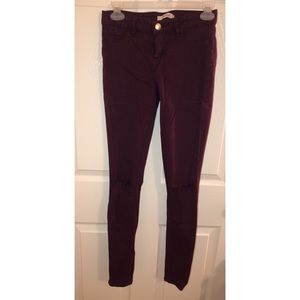 Maroon jeans